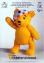 King Cole Children in Need Pudsey Bear Teddy DK Knitting Pattern 1001