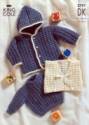 King Cole Baby Sweater, Jacket & Gilet DK Knitting Pattern 2797
