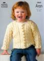 King Cole Children's Sweater & Jacket Aran Knitting Pattern 2850