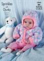 King Cole Baby Jacket, Sweater & Gilet Sprinkles Knitting Pattern 2860