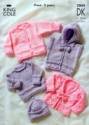 King Cole Baby Sweater, Hoody & Cardigans DK Knitting Pattern 2884