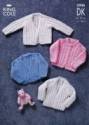 King Cole Baby Cardigans DK Knitting Pattern 2908