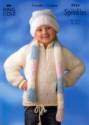 King Cole Children's Fleece Sweater Top Sprinkles Knitting Pattern 2924