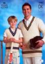 King Cole Men & Boys Cricket Sweaters DK Knitting Pattern 2940