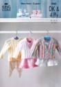 King Cole Baby Cardigan & Sweater 4 Ply & DK Knitting Pattern 2961