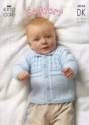 King Cole Baby Jacket, Sweater & Slipover Comfort DK Knitting Pattern 3014