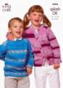 King Cole Family Cardigan & Sweater Splash DK Knitting Pattern 3066
