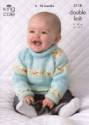 King Cole Baby Cardigan & Sweater Splash DK Knitting Pattern 3118