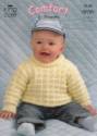 King Cole Baby Coat, Cardigan, Sweater & Hat Comfort Aran Knitting Pattern 3135