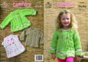 King Cole Children's Sweater & Jacket Chunky Knitting Pattern 3179