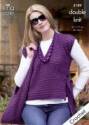 King Cole Ladies Tunic, Cardigan & Shoulder Bag Moods DK Crochet Pattern 3189