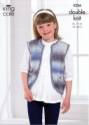 King Cole Children's Waistcoat & Cardigan Mirage DK Knitting Pattern 3226