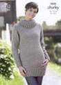 King Cole Ladies Sweaters Chunky Knitting Pattern 3252