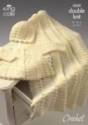 King Cole Baby Coat, Hat & Shawl DK Crochet Pattern 3259