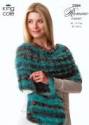 King Cole Ladies Top, Cowl & Bag Romano Chunky Knitting Pattern 3384