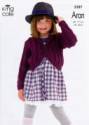 King Cole Children's Cabled Cardigans Fashion Aran Knitting Pattern 3387