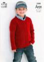 King Cole Children's Cabled Sweaters Fashion Aran Knitting Pattern 3388