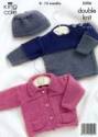 King Cole Baby Jacket, Sweater & Hat DK Knitting Pattern 3396