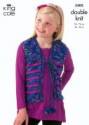 King Cole Children's Cardigan & Waistcoat Wicked DK Knitting Pattern 3405