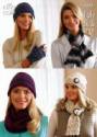 King Cole Ladies Hats, Scarves, Gloves & Cowl 4 Ply, DK & Aran Knitting Pattern 3443