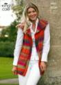 King Cole Ladies Cardigan & Waistcoat Merino Aran Knitting Pattern 3453