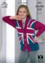 King Cole Children's Union Jack Sweater & Cardigan DK Knitting Pattern 3467