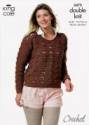 King Cole Ladies Sweaters Merino DK Crochet Pattern 3472