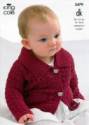 King Cole Baby Cardigan, Sweaters & Waistcoat DK Crochet Pattern 3479