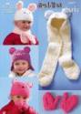 King Cole Children's Hats, Mitts & Scarves Cuddles Chunky Knitting Pattern 3497