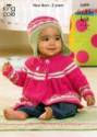 King Cole Baby Jacket, Top, Hat & Blanket Comfort DK Knitting Pattern 3499