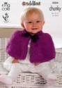 King Cole Baby Cape, Top, Headband & Blanket Cuddles Chunky Knitting Pattern 3554