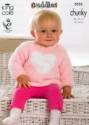 King Cole Baby Sweaters & Blanket Cuddles Chunky Knitting Pattern 3555