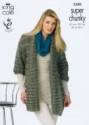 King Cole Ladies Jackets Gypsy Super Chunky Knitting Pattern 3580