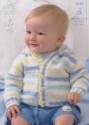 King Cole Baby Cardigans Splash DK Knitting Pattern 3609