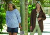 King Cole Ladies Coat & Sweater Chunky Knitting Pattern 3623