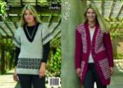King Cole Ladies Cardigan & V Neck Top Chunky Knitting Pattern 3624