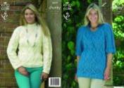 King Cole Ladies Sweater & Tunic Chunky Knitting Pattern 3625