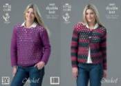 King Cole Aran Knitting Pattern 3469 Union Jack Jacket /& Sweater