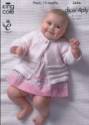 King Cole Baby Jacket, Sweater & Hat DK & 4 Ply Knitting Pattern 3696