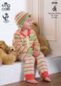 King Cole Baby Onsie's & Hat Comfort DK Knitting Pattern 3734