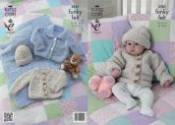King Cole Baby Funky Felts Jackets, Blanket & Hat Knitting Pattern 3761