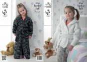 King Cole Children's Funky Felts Dressing Gown Knitting Pattern 3764