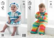 King Cole Baby Set Flash DK Knitting Pattern 3791