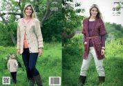 King Cole Ladies Cardigan & Coat Moorland/Fashion Aran Knitting Pattern 3798