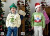 King Cole Children's Christmas Sweaters Pricewise DK Knitting Pattern 3807