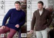 King Cole Men's Big Value Super Chunky Jacket & Sweater Knitting Pattern 3820