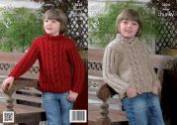 King Cole Children's Big Value Super Chunky Sweaters Knitting Pattern 3824