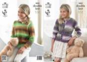 King Cole Children's Cardigan & Sweater Country Tweed DK Knitting Pattern 3832