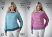 King Cole Sweater Galaxy DK Knitting Pattern 3872