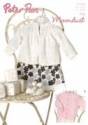 Peter Pan Baby/Children's DK Moondust Matinee Jacket & Booties Knitting Pattern 1129